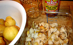 Pear vinegar can be made from the fruit scraps