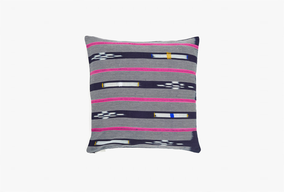 ABC Home DNA Indigo and Pink Throw Pillow