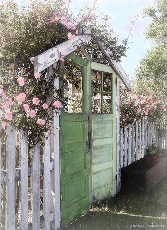 Old door garden gate